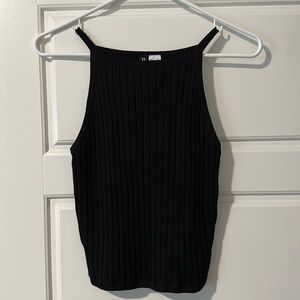 H&M Divided - Black - Ribbed Cotton Tank Top
